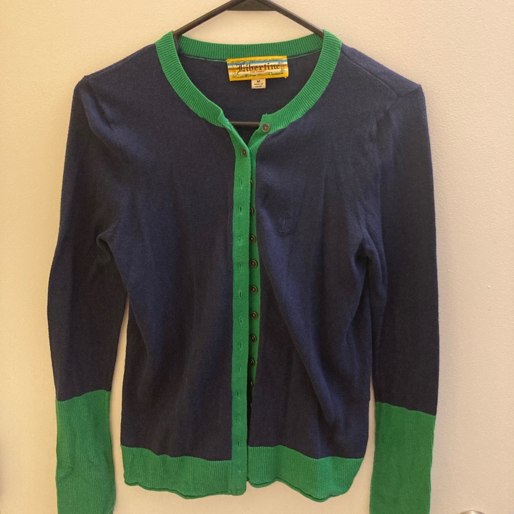 Blue and Green cardigan